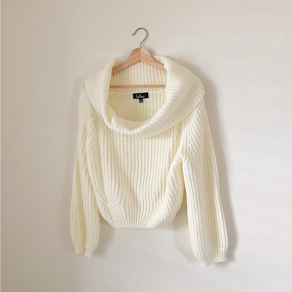 Lulus Cream Cropped Sweater